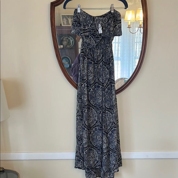 Hollister Dresses & Skirts - Hollister Blue Off-Shoulder Sundress Maxi